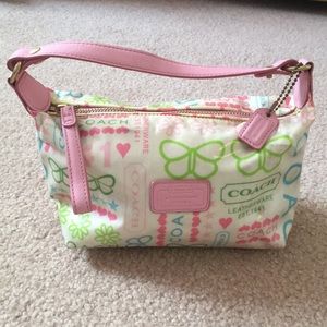 Coach coated nylon shoulder bag